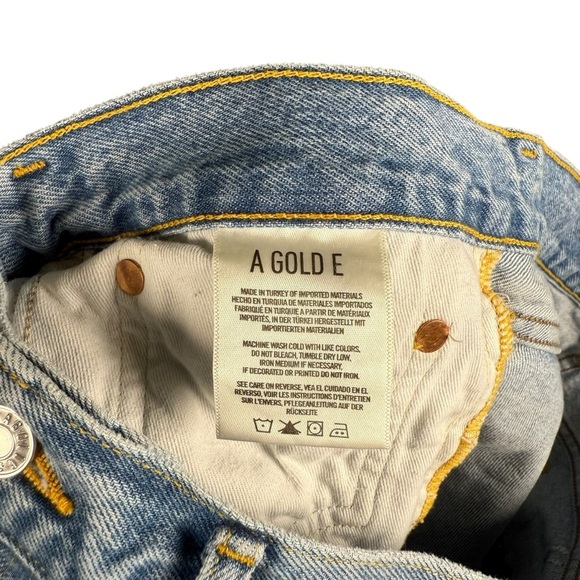 Agolde Size 29 Parker Cutoff Distressed Denim Shorts in Swapmeet Light Wash - Picture 6 of 8